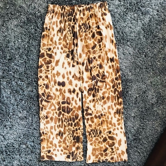 Denims 24/7 Leopard Print pants Size M 14/16 - Picture 1 of 11
